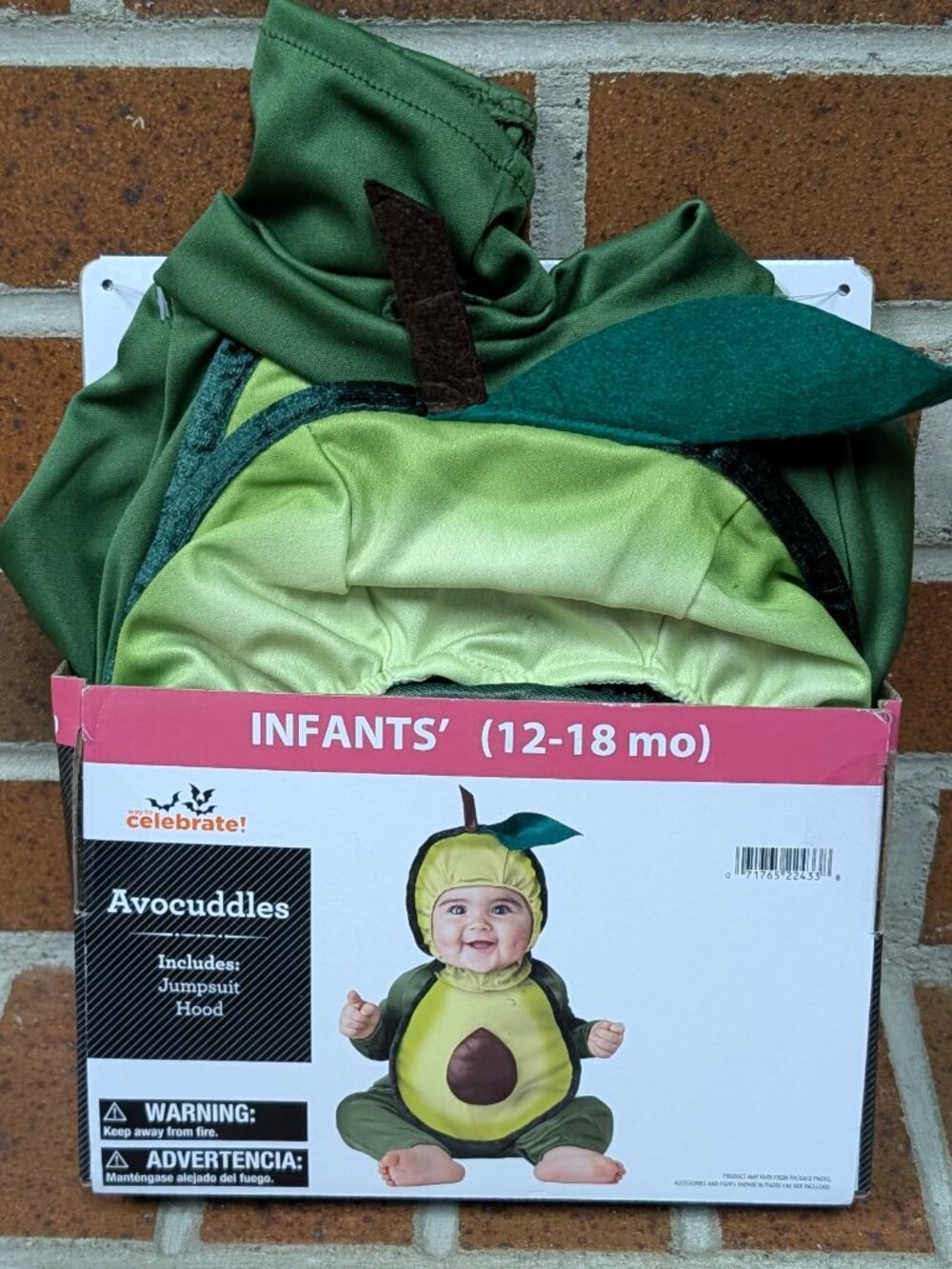 Celebrate! Infants' Avocado Avocuddles Costume - 12-18 months - NIP